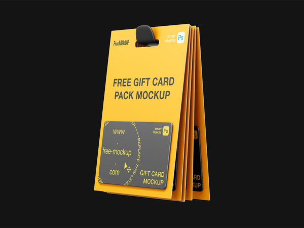 Free Gift Card Pack Mockup