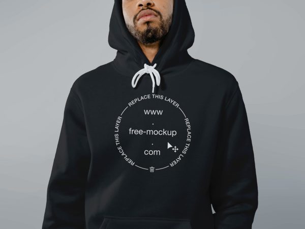 Free Hoodie Close-Up Mockup