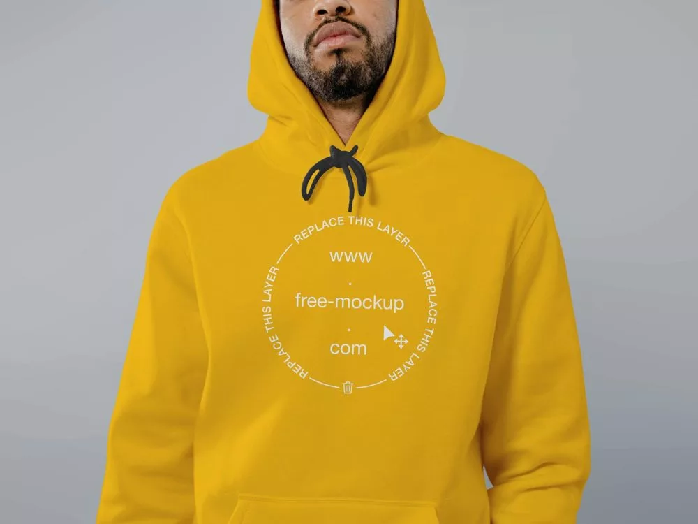 Free Hoodie Close-Up Mockup
