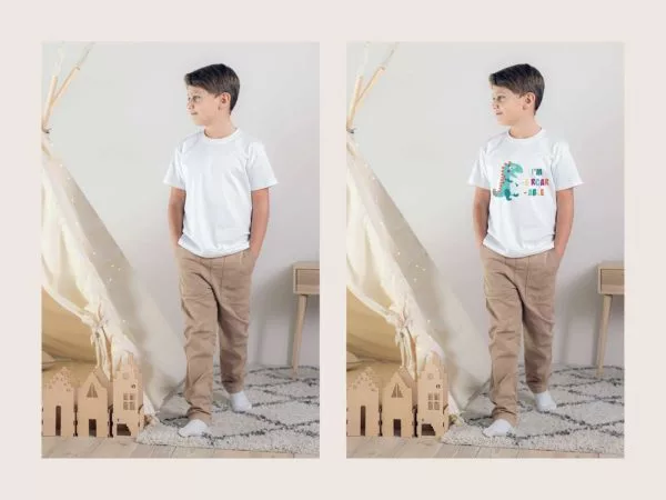 Free Kids T-Shirt Mockup PSD