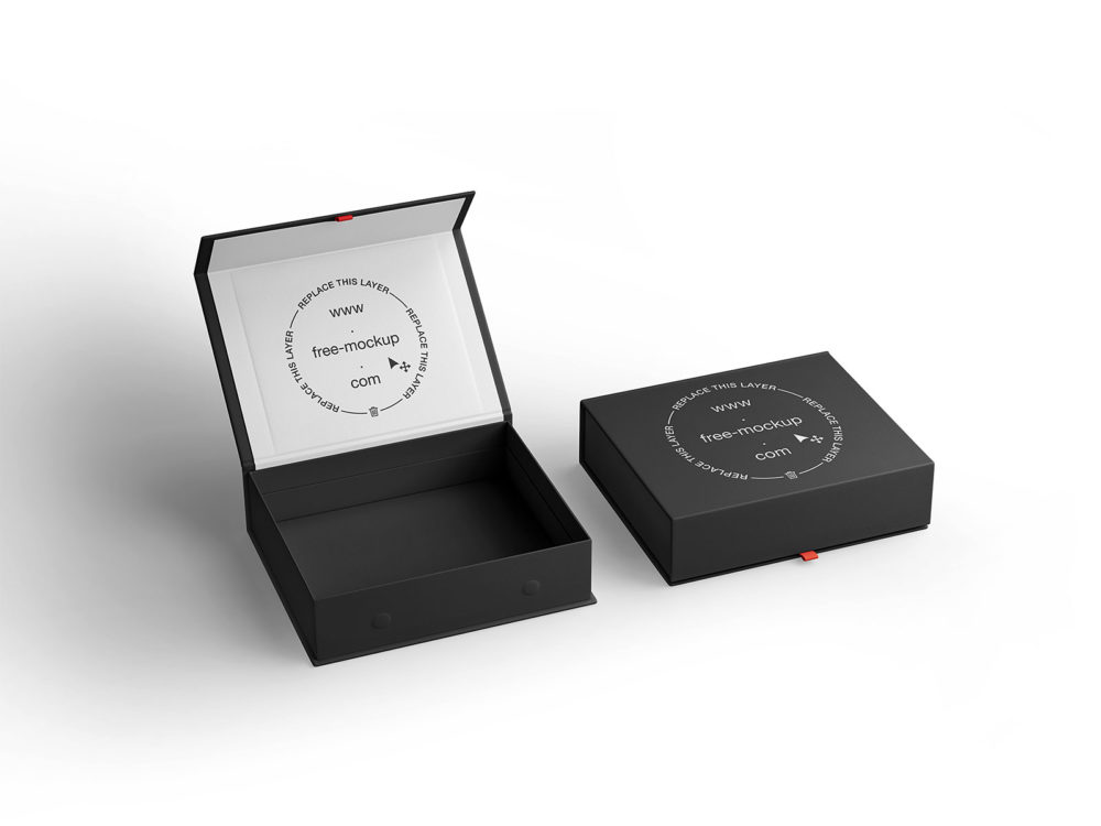 Free Magnetic Gift Box Mockup