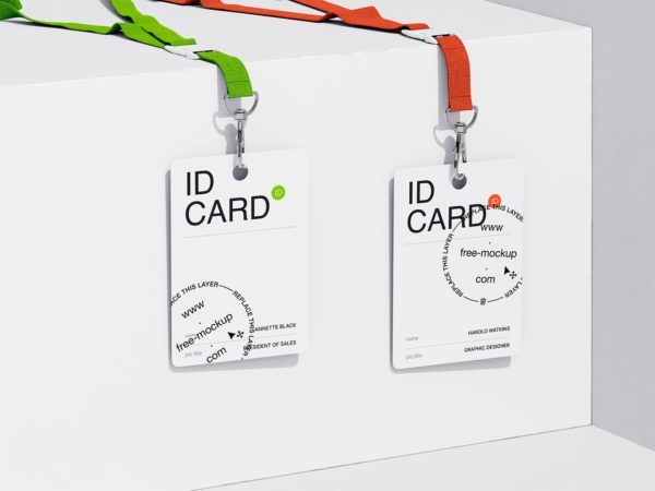 Free Stationery ID Card Mockup (PSD)