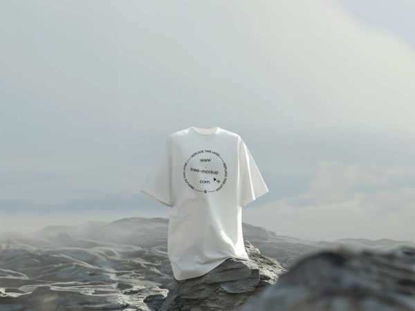 Free Surreal Oversized T-Shirt Mockup