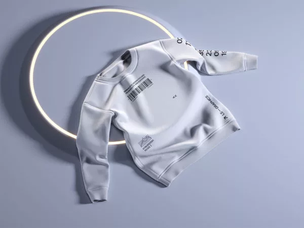Sweatshirt PSD Mockup in High-Tech Environment