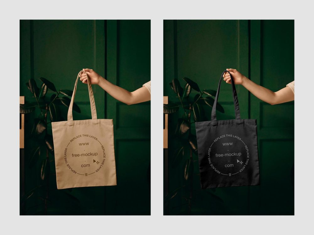 Free Tote Bag Mockup in PSD