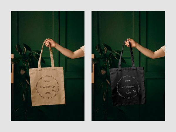 Free Tote Bag Mockup in PSD