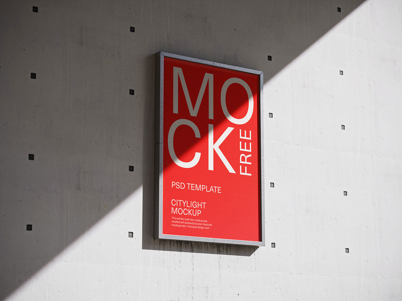 Free Urban Citylight Poster Mockup (PSD)