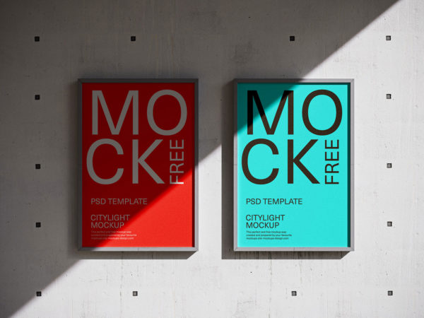 Free Urban Citylight Poster Mockup (PSD)