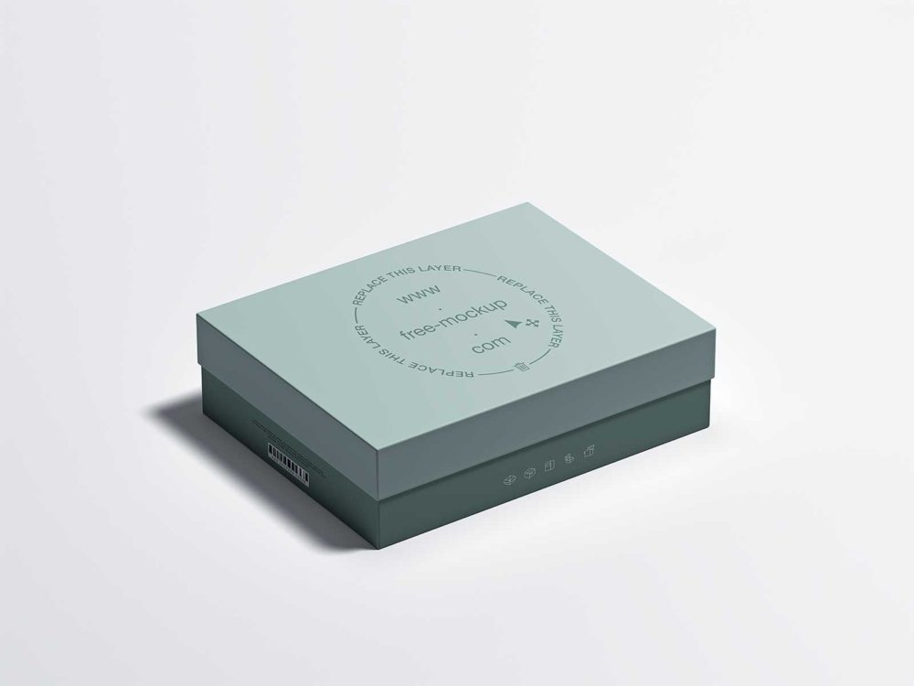 Rigid Box with Lid Packaging Mockup