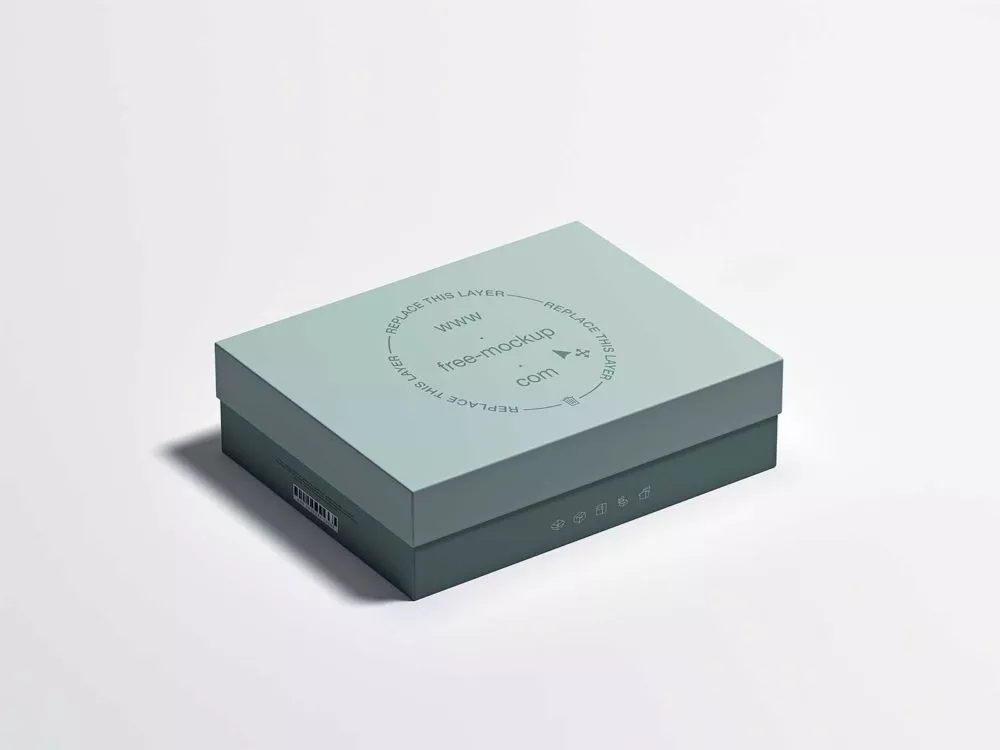 Rigid Box with Lid Packaging Mockup