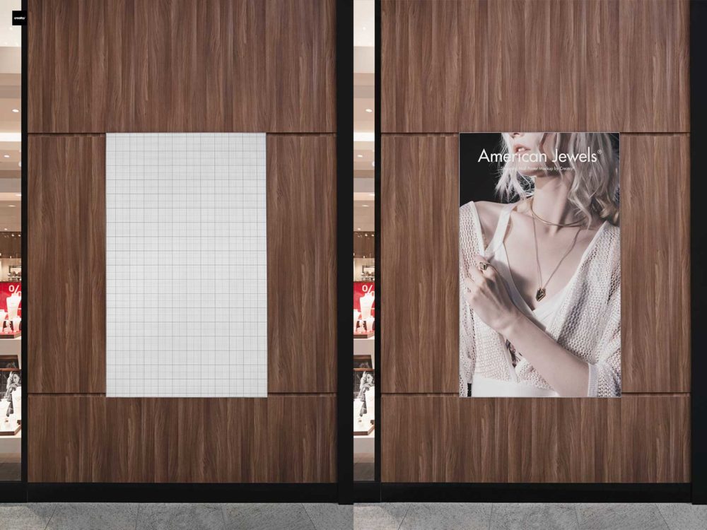 Shopping Mall Free Poster Mockup