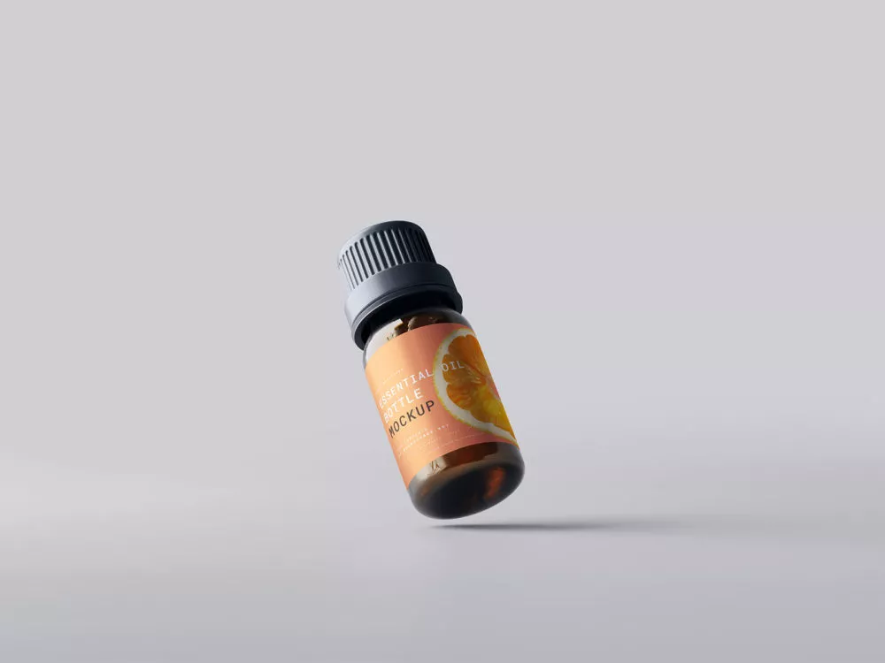 Small Essential Oil Bottle Mockups
