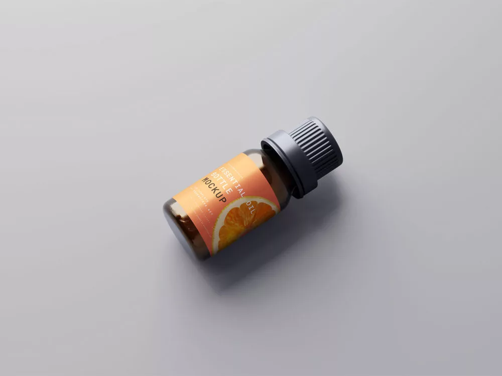 Small Essential Oil Bottle Mockups