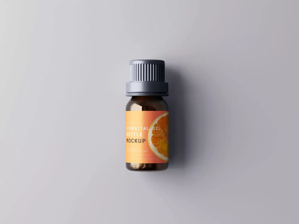 Small Essential Oil Bottle Mockups