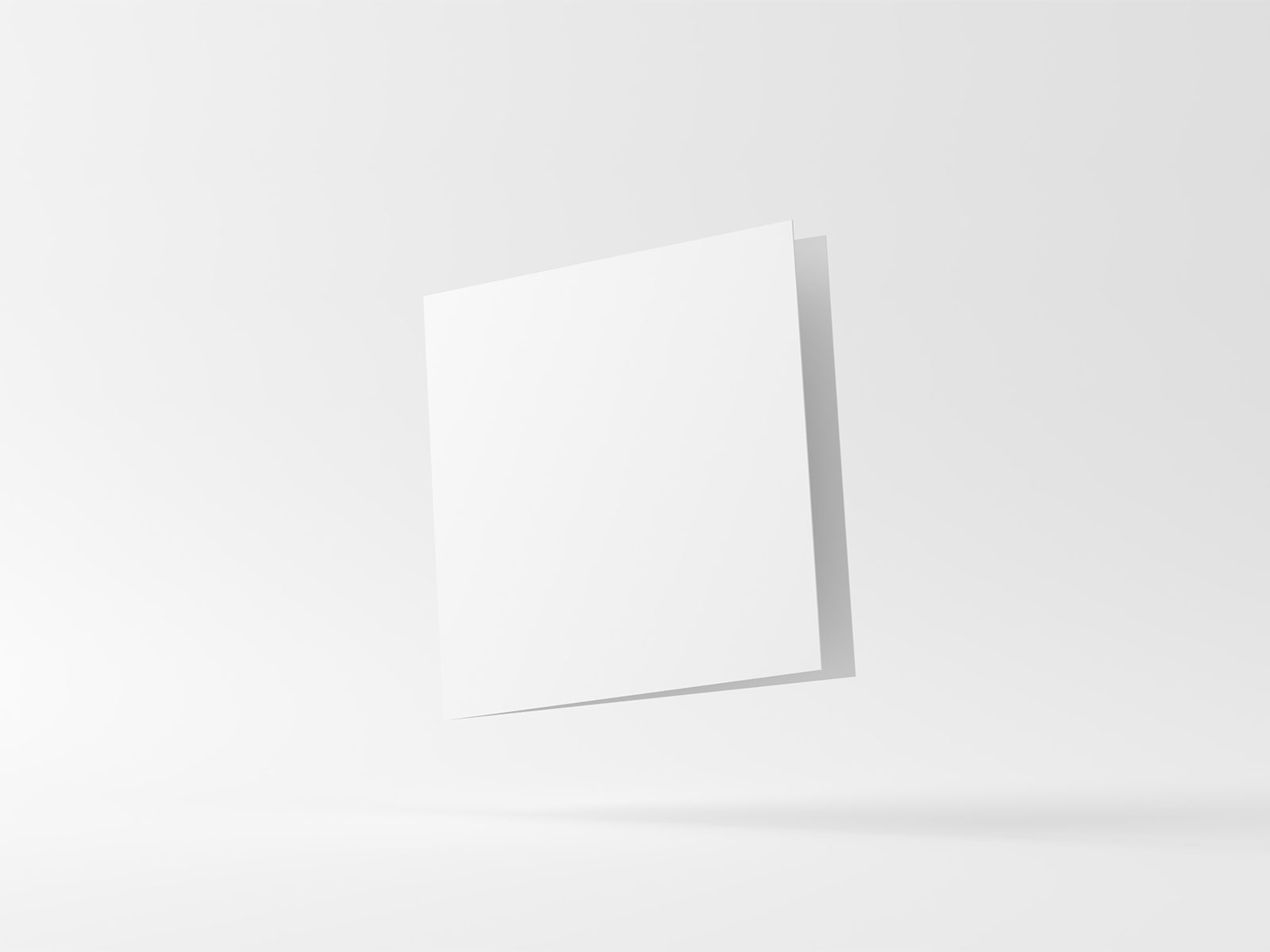 Square Bifold Invitation Card Mockup with Square Envelope PSD