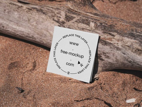 Square Business Card Mockup