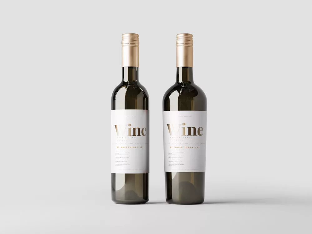 Wine Bottle Mockup – Free PSD Set