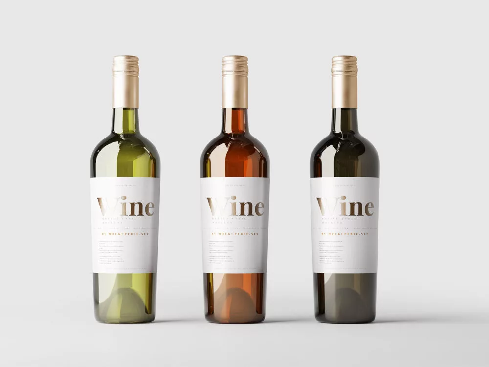 Wine Bottle Mockup – Free PSD Set