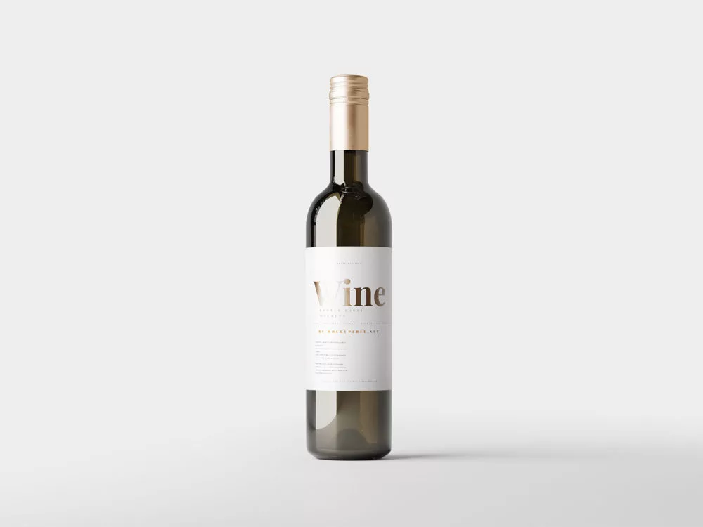 Wine Bottle Mockup – Free PSD Set