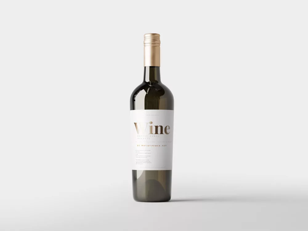 Wine Bottle Mockup – Free PSD Set