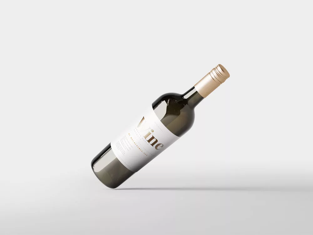 Wine Bottle Mockup – Free PSD Set