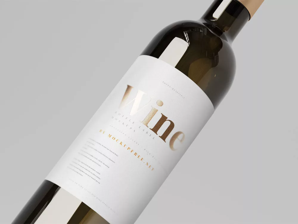 Wine Bottle Mockup – Free PSD Set