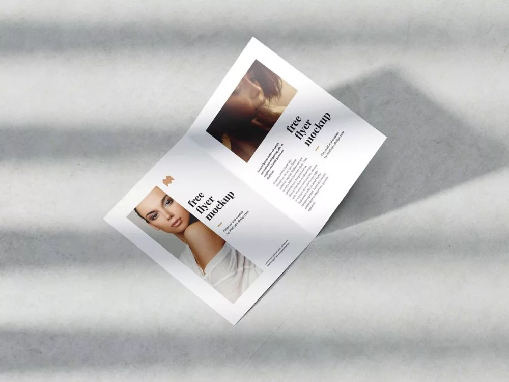 Bifold brochure free mockup (A5)