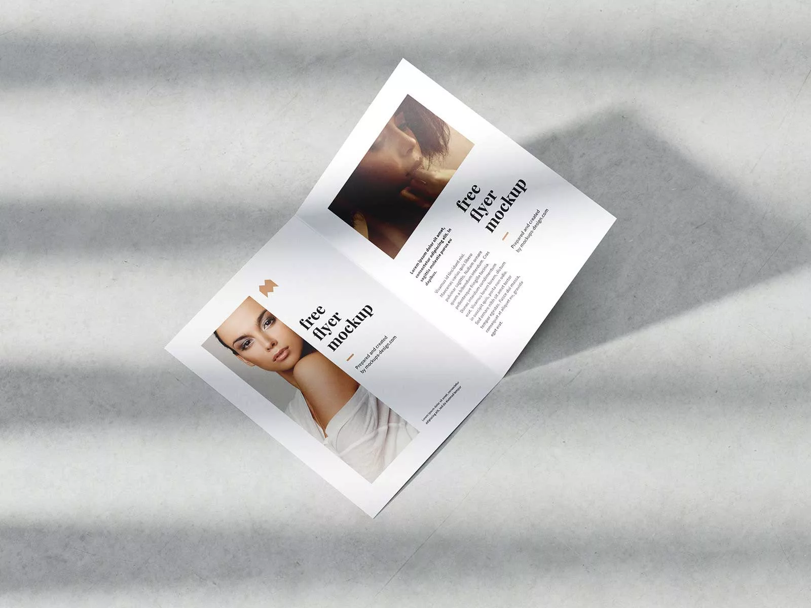 Bifold brochure free mockup (A5) The Free Mockup