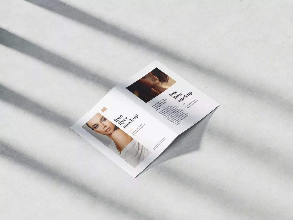 Bifold brochure free mockup (A5)