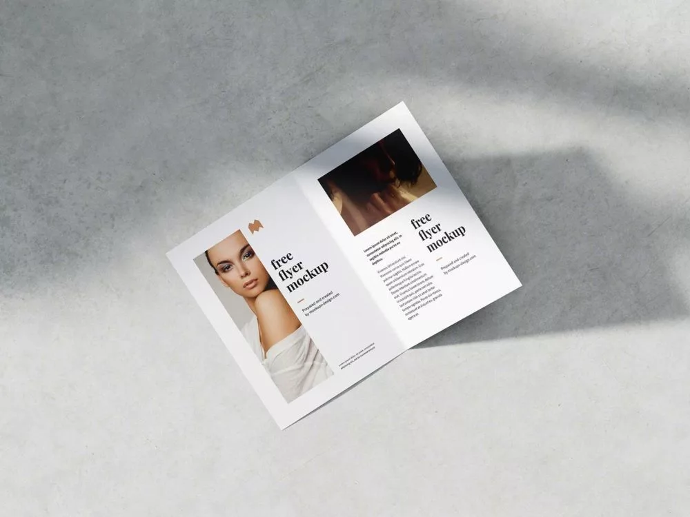 Bifold brochure free mockup (A5)