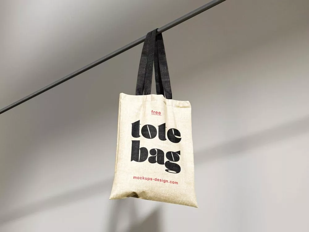 Canvas bag free mockup