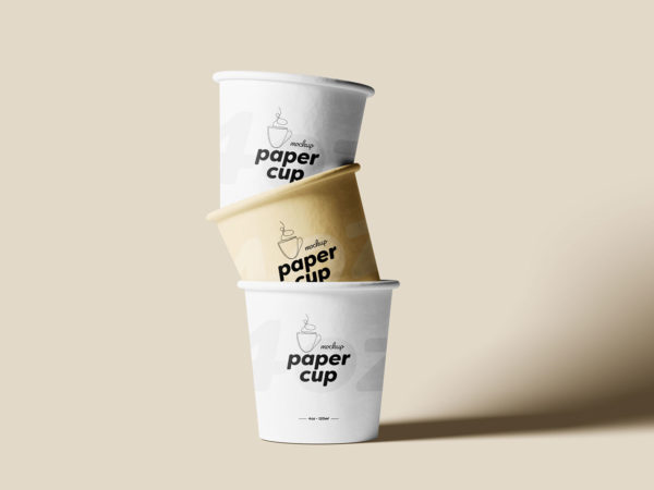 Free 4oz Paper Cup Mockup Set