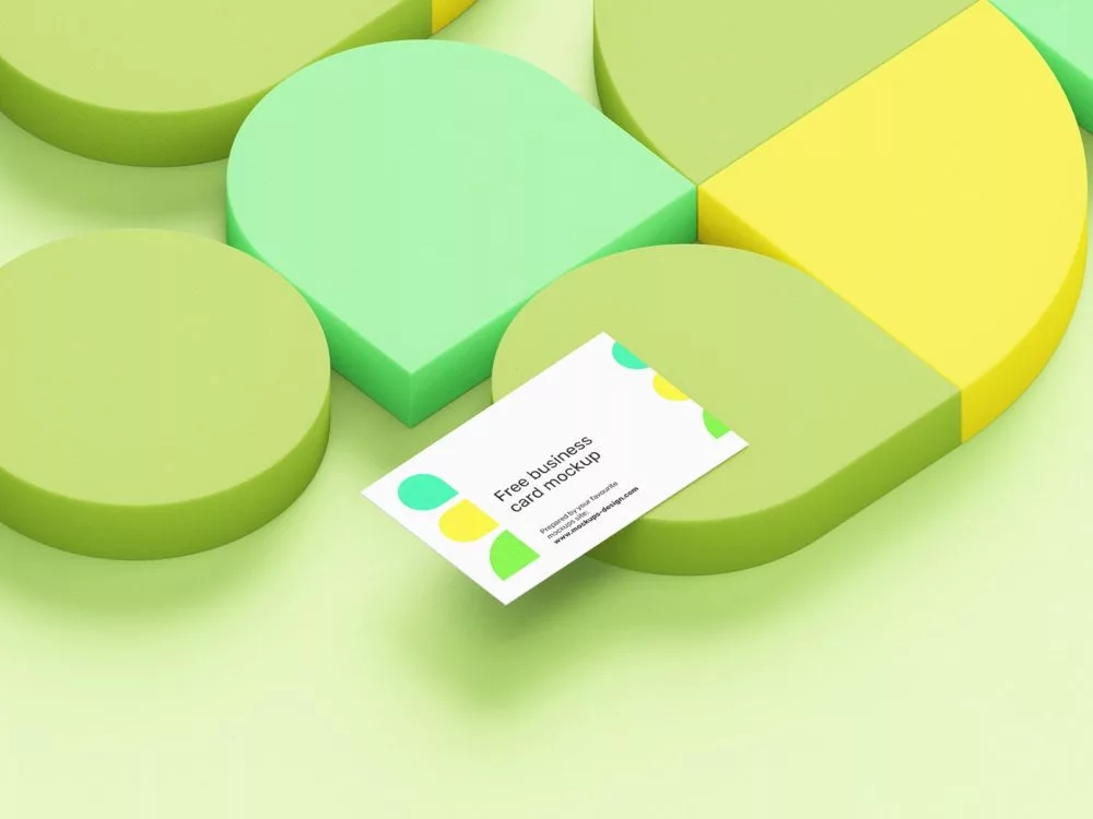 Free Business Card Modern Mockup Scene