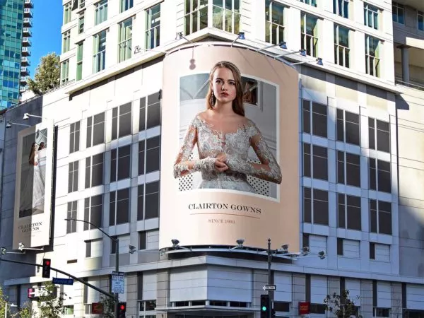 Corner Building Billboard Mockup