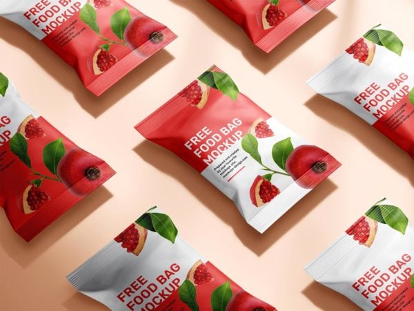 Free Food Pouch Mockup