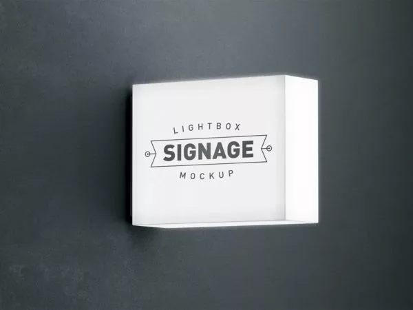 Lightbox Signage Mockup (PSD)