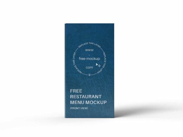 Free Restaurant Menu Mockup (Front View)