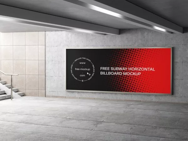 Subway Horizontal Billboard Mockup