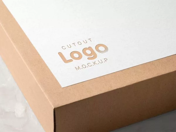 Cutout Paper Logo Mockup