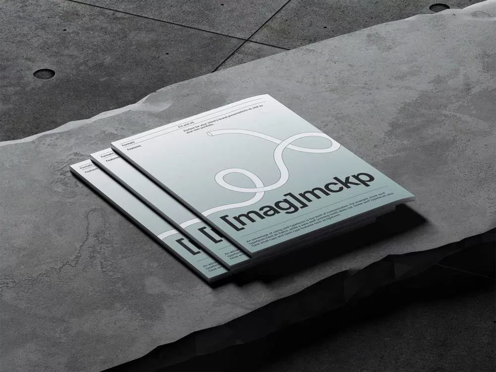 Free magazine mockup scene (PSD) letter size