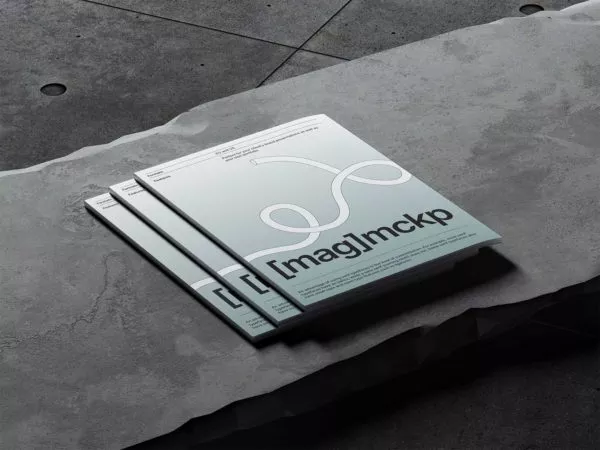 Free Magazine Mockup Scene (PSD)