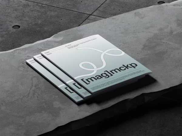 Magazine Mockup Scene (PSD)