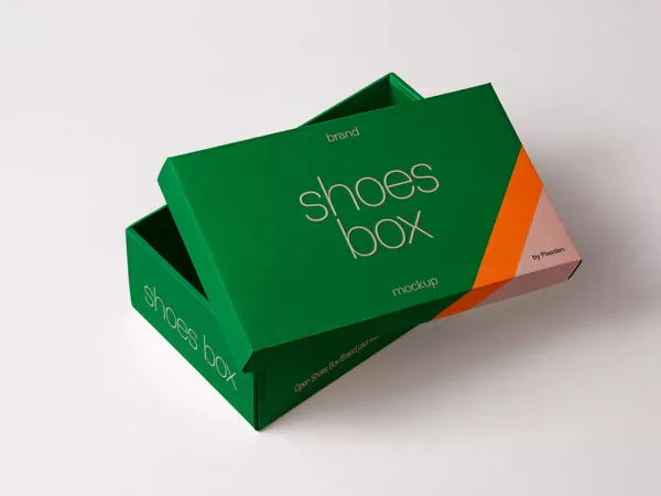 Shoe Box Mockup in PSD
