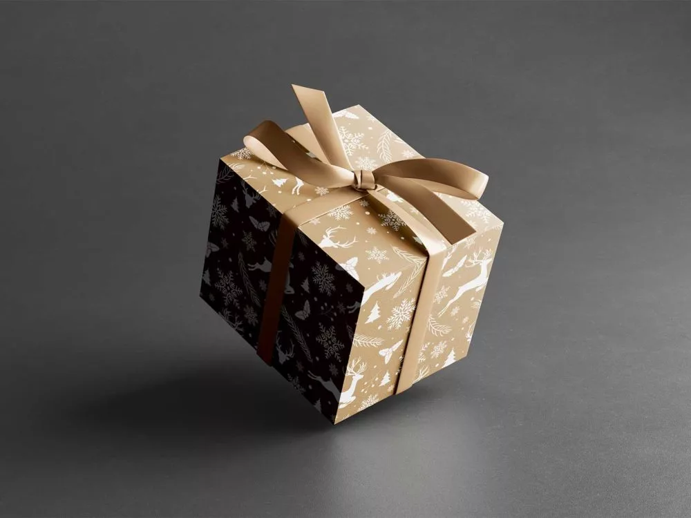 Gift box mockup free set
