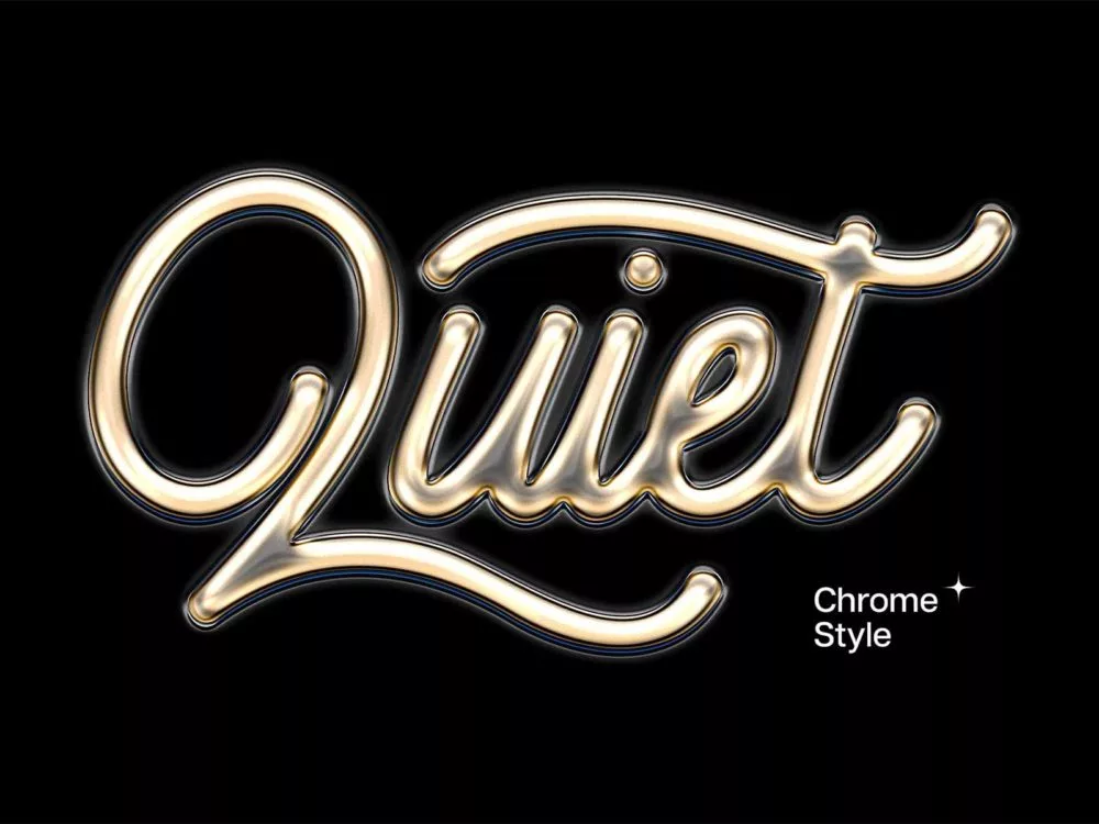 Golden chrome logo free mockup