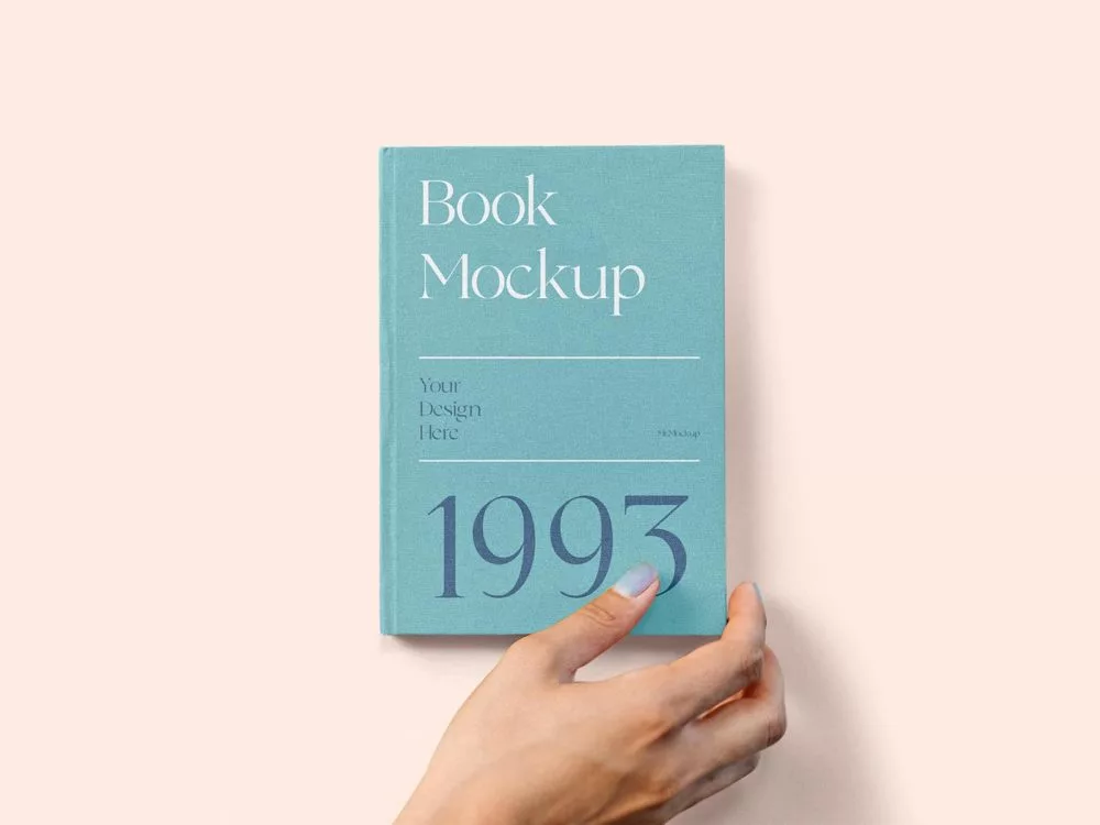 Hardcover book free mockup