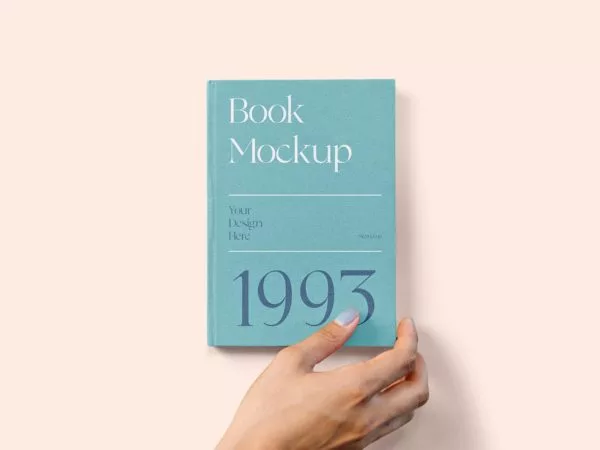 Hardcover book free mockup