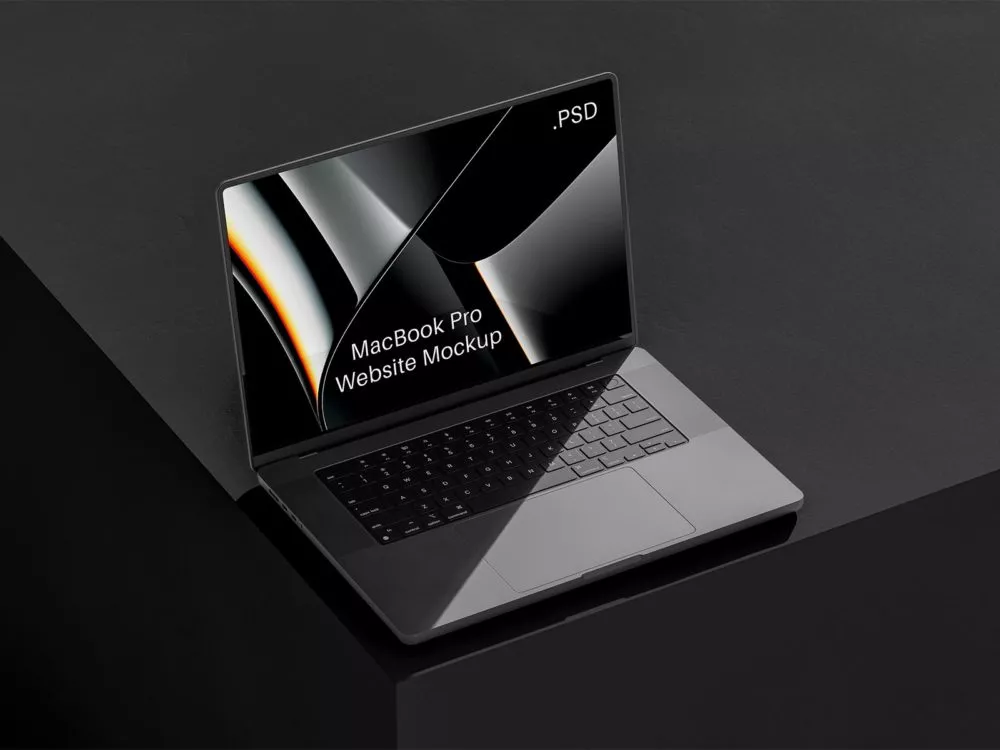 MacBook Pro Website Mockup