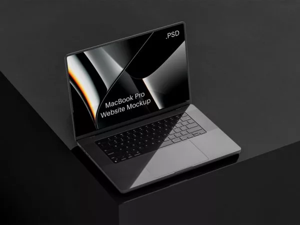 MacBook Pro Website Mockup