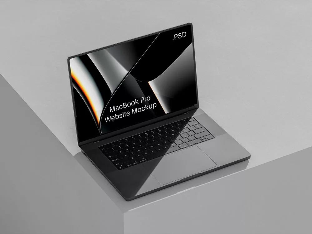 MacBook Pro Website Mockup